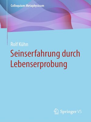 cover image of Seinserfahrung durch Lebenserprobung
